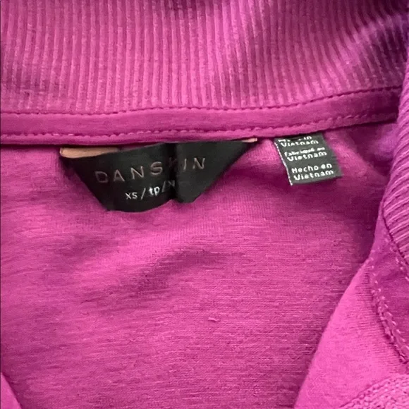 Danskin Magenta Quarter-Zip Sweatshirt - Picture 2 of 4